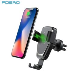 Chargers FDGAO 30W Car Mount Wireless Charger for iPhone 14 13 12 11 Pro XS Max XR X 8 Fast Charging Phone Holder For Samsung S23 S22 S21