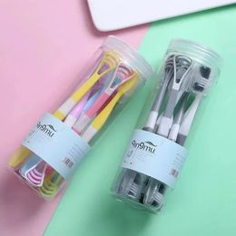 8pcs New toothbrush multi-function soft bristle toothbrush with tongue coating