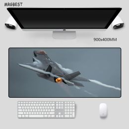 Pads MRGBEST Mouse Pad XXL 800x400mm Aircraft Printed Pads Nonslip Nature Rubber with Locked Edge Customized Desk Mats for Games