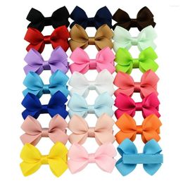 Dog Apparel 100PCS Cute Pet Girls Hair Clips Solid Bowknot Style Puppy Hairpins Accessories Grooming Bows Supplies