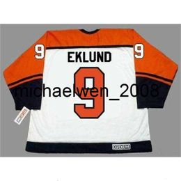 Kob Weng Men Women Youth PELLE EKLUND 1987 CCM Turn Back Home Hockey Jersey Stitched Top-quality Any Name Any Number Goalie Cut