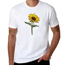 Men's Polos Aesthetic Sunflower T-Shirt Blanks Anime Blacks Customs Design Your Own Black T Shirts For Men