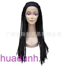 Hand rubbing braids synthetic Fibre front lace headband wig hand fine dirty gradually changing Colour