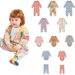 Sets Baby Boy Clothes BC Marke 2022 Neues Herbst Neugeborene Strampler Langarm Cotton Overall Cartoon Onesie Girls Legging Kids Outfits