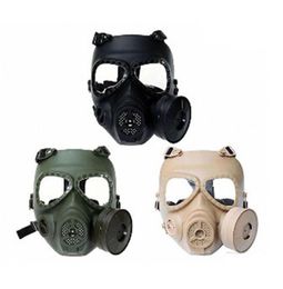 Gas Mask Chemical AntiDust Paint Respirator Airsoft Tactical Wargame Mask Builtin Fan Cosplay Mask 1207360