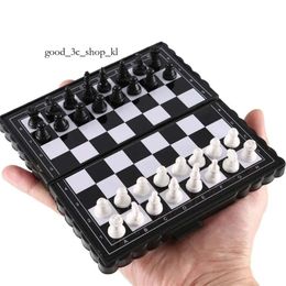 Outdoor Games Activities 1set Mini International Chess Folding Magnetic Plastic Chessboard Board Game Portable Kid Toy Drop 159
