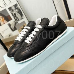 Luxury Woman Loafers shoes Designer female sneakers flat Triangle Women Dress Shoes fabric Summer America Cup Walk Charms Suede white Shoe