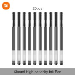 Pens Original Xiaomi Highcapacity Ink Pen 7 Colour 0.5mm Xiaomi Pen Writing Pen 20pcs For School Office Art Stationery Large Ink Pen