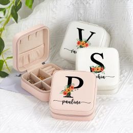 Bins Personalised Custom Jewellery Storage Case Birthday Gift For Women Christmas Mother's Day Gift Letter Name Jewellery Box