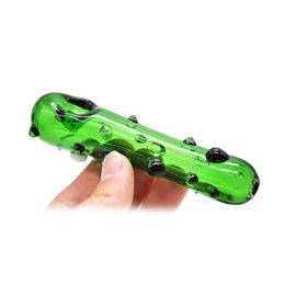 Funny Pickle Glass Pipe Cucumber Heady Tobacco Smoking Hand Pipes Pyrex Colourful Spoon Cute Gift Water Bongs