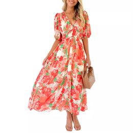 2024 Women's Wear Summer New Floral Dress Bohemian Dress