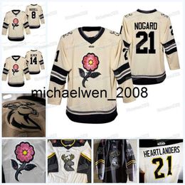 Kob Weng ECHL Iowa Heartlanders 2022 Prairie Rose Alternate Third Jersey Ice Hockey Jersey Custom Any Number And Name Womens Youth Alll Stitched