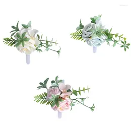 Dog Collars Elegant Wedding Ceremony Bridesmaid Hand Flowers Bride Beautiful Wrist Corsages Featuring Artificial Colorful Rose