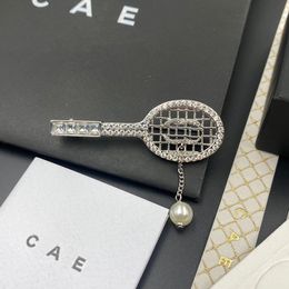 Boutique Gold-Plated Brooch Brand Designer New Badminton Racket Shape Fashionable High-Quality Brooch High-Quality Jewellery Pendant Brooch With Box Party