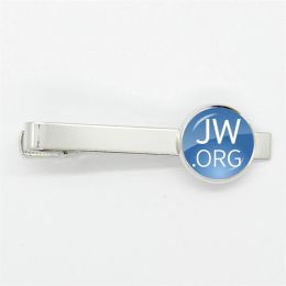 Clips 2023 New Steampunk Jehovah's Witnesses Tie Clip JW.ORG High Quality Clip Round Hand Craft Jewellery Glass Gem Clips