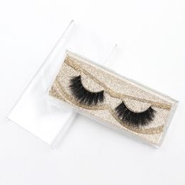 1 pairs 100% handmade Silk hair multilayer Private Logo real Mink False eyelashes Extension