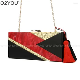 Evening Bags 2024 Pearl Striped Small Women Messenger Clutch Bag Mini Shoulder Handbags Crossbody Long Acrylic Box