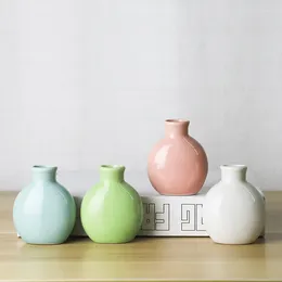 Vases Mini Ceramic Vase Tea Table Room Decor Living Cute Flower Home Decorations