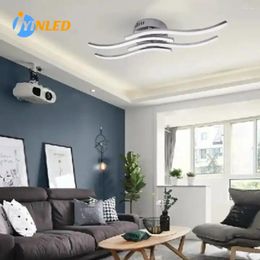 Ceiling Lights Modern Wave Design Flushmount Fixture Sell LED Light For Living Rooms Surface Mounted With Warm White Emission