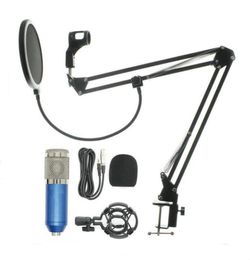 Professional Condenser o 3.5mm Wired BM800 Studio Microphone Vocal Recording KTV Karaoke Microphone Mic W/Stand For Computer1337028