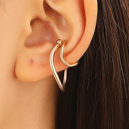 Earrings Stainless Steel Clips Earring for Women Unisex Minimalist Cartilage Hoop Earrings Sets Ear Cuff fake piercing Clip on Earrings
