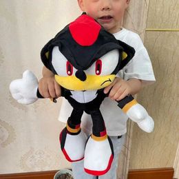 Plush Dolls 40cm New Dark Hell Blue Shadow Hedgehog Soundwave Plush Toy Filling Doll Animal Cotton Toy Childrens Birthday Gift T240422