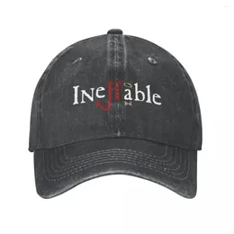 Ball Caps Vintage Ineffable Baseball Unisex Distressed Denim Headwear Good Omens Outdoor Activities Adjustable Fit Hat