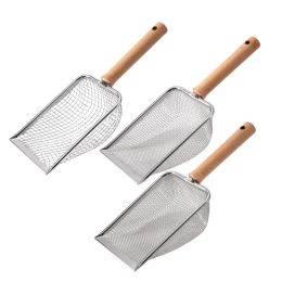 Housebreaking Stainless Steel Cat Litter Shovel Durable Litter Scooper Pets Supplies for Lizards Kitten Kitty Dogs Waste Instant Cleaning Tool