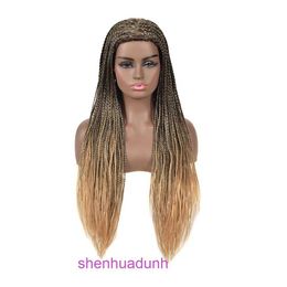 Factory Outlet Fashion wig hair online shop Braided Wigs Triple Dirty Braid Head Cover Synthetic Fiber Multi Color