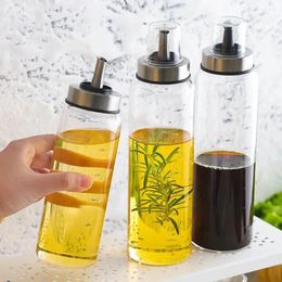 Storage Bottles Glass Practical Dustproof Olive Bottle With Dust Cover Sauce Container Condiment Oil Seasoning Pot