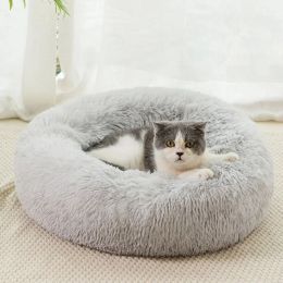 Mats Winter Pet Cat's Bed Hiding House Nesk Supplies Warm Products Accessories Bed For Small Dogs Fluffy Cats Basket Lair Cave Stuff