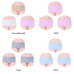 Seamless 3pcs Panties for Women Plus Size Underwear 2XL 3XL 4XL Women's Cotton Briefs Comfort Intimates Fashion Female12 Colours 220511 's Comt