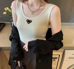 Designer Summer Womens T Shirts Soft Silk Knits Sleeveless Tank Woman Tees Vest Women Slim Vests Shirt Lady Short Tops Breathable Cheap Wholesale Top Quality 1152ess