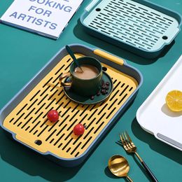 Kitchen Storage Tray Dish Drain Board Water For Drying Pad Capacity Coffee Tea Drip Holder Cup Utility Draining Fruits