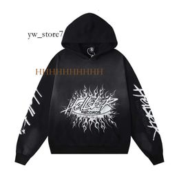 Hellstar Hoodies Sweatshirts Portrait High Street Tide Hip Hop Thickened Athleisure Hand Painted Pockets Womens Hellstar 6463