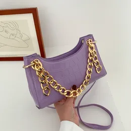 Bag Purple Tote Bags For Women Vintage Handbag Mini Leather Shoulder Retro Stone Pattern Female Purse