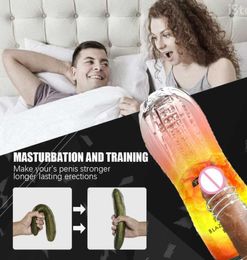 Male Masturbator Cup Soft Pussy Transparent Vagina Adult Endurance Exercise Products Vacuum Pocket For Men Vagina Mouth Q05291116725