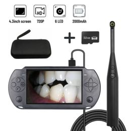 Brackets Handheld Intraoral Camera 2MP HD Orthodontist Inspection Endoscope Camera Tool with 6 Adjustable LED Light 4.3 Inch IPS Screen