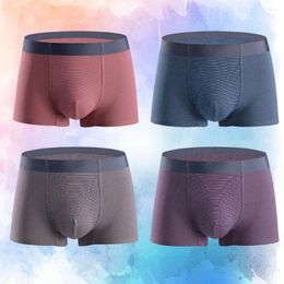 Underpants Luxury Ultra Thin Modal Cotton Boxers Soft Boxer Men Breathable Stripe Smooth Solid Mens Underwear 2pcs/lot