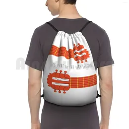 Backpack Guitar Sound Of Music Drawstring Bags Gym Bag Waterproof Quote Lyrics Julie