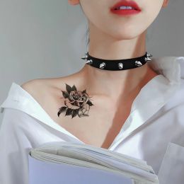 Necklaces Metal Spike Choker PU Leather Collar Necklace Punk Necklace Statement Jewelry for women Neck Accessories X627