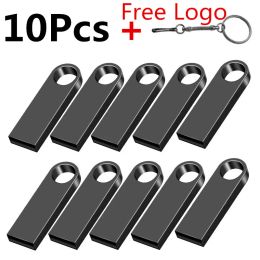 Drives 10Pcs/Lot Free Logo USB Flash Pen Drive 4GB 8GB 16GB 32GB Waterproof Pendrive 64gb Memory Stick Real Capacity Udisk Cle Usb