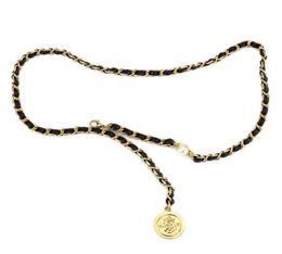 Women Fashion Belts Luxury Designer Brand Gold Vintage Pendant Waist Chain Adjustment Body Harness for Women Jeans Dresses Gift H05985645