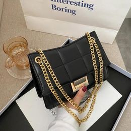 Shoulder Bags Designer Chain Strap For Women 2024 Summer Fashion Crossbody PU Leather Lady Purses And Handbags