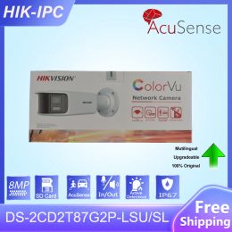 Accessories Hik 8mp Panoramic Colorvu Bullet Network Camera Ds2cd2t87g2plsu/sl Acusense Twoway Audio Strobe Light Audio Alarm Ip Camera