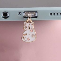 Cell Phone Anti-Dust Gadgets Dust Plug Charm Kawaii Cat Anti Dust Cap Charge Port Plug Pendant For Iphone Type C Charging Phone Protector Stopper Accessories Y240423