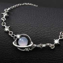 Strands Elegant Opal Space Star Bracelet For Women Korean Delicate Zircon Starlight Charm Bracelet Girls Sliver Chains Bangle Jewelry