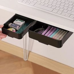 Drawers SelfAdhesive Hidden Storage Box Desk Storage Drawer Plastic Table Storage Holder Simple Sundries Cosmetics Stationery Organiser