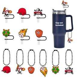 Charm Bracelets Cartoon Baseball St Er Cap Compatible With Cup Cute Sile Topper Protector Lid 6 For Accessories Drop Delivery Otin6