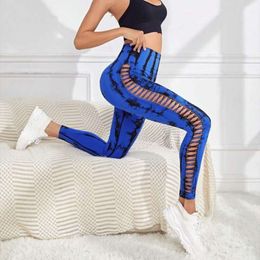 Designer Women's Pants Elastic Pants Solid Colour Yoga Pants High Waist and Hip Lifting Fitness Pants Side Hollowed Out Seamless Sports Tight Pants CI0Z